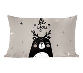 Sierkussens - Kussentjes Woonkamer - 60x40 cm - Quotes - Be you - Spreuken - Kids - Baby - Jongens - Meiden