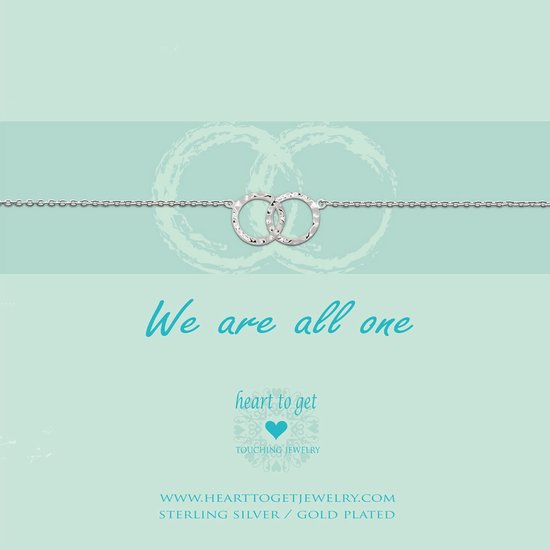 Heart to Get bracelet double karma rings, silver, we are all one
