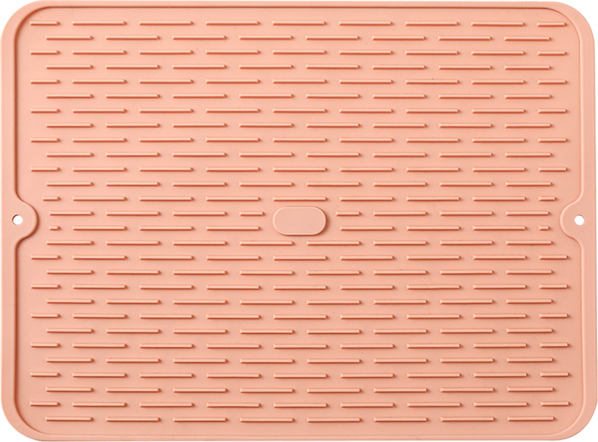 Goedkoopste Waterval siliconen keukenmat – Siliconen Bescherming keukenblad Afwasmat – 40 x 30CM – Afdruipmat Oranje