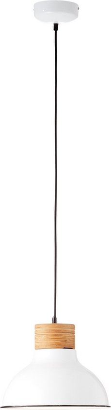 Brilliant Hanglamp Wit / Hout 30cm 