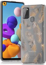 iMoshion Hoesje Siliconen Geschikt voor Samsung Galaxy A21s - iMoshion Design hoesje - Meerkleurig / Veren design