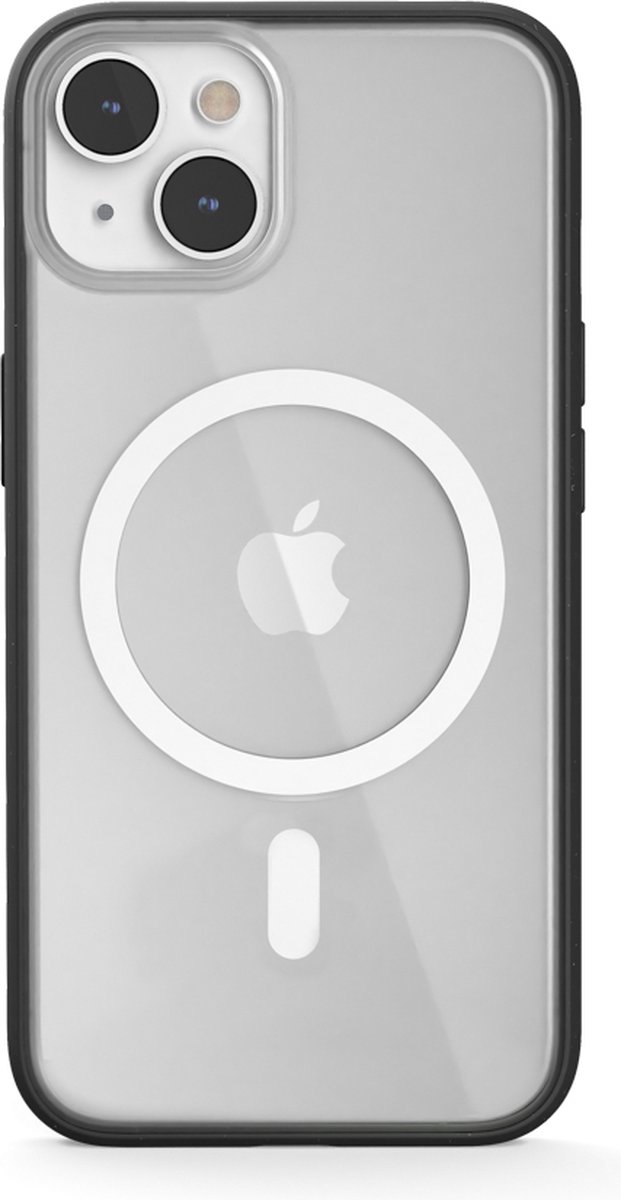 Woodcessories Clear Case Bio MagSafe - geschikt voor iPhone 14 - eco vriendelijk - gemaakt van bio-materialen - geschikt voor MagSafe en draadloos laden - Black-clear