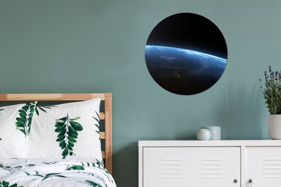 WallCircle - Stickers muraux - Cercle de papier peint - Terre - Espace - Planètes - 50x50 cm - Cercle mural - Autocollant - Autocollant papier peint rond