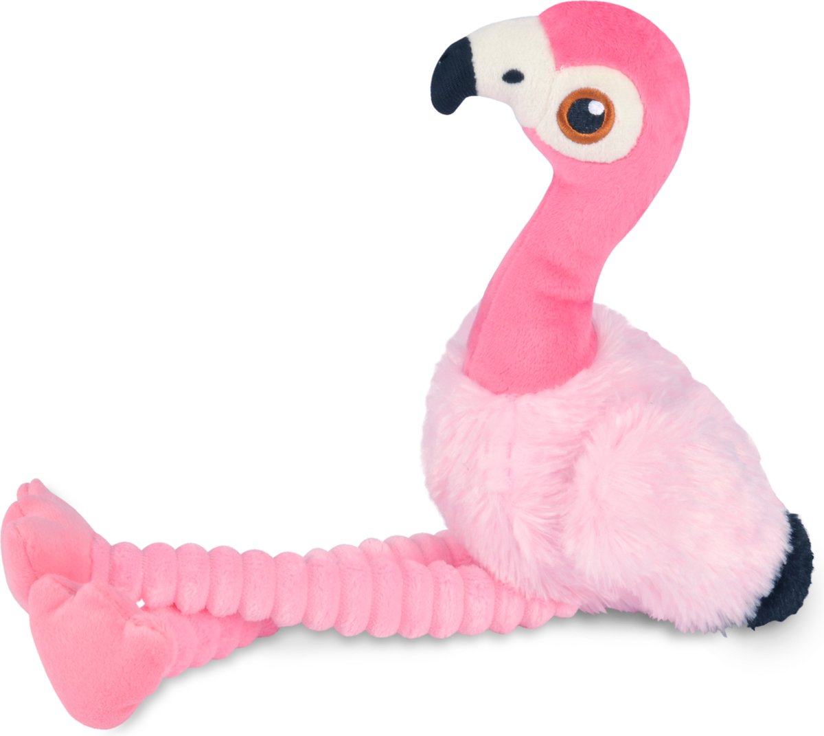 P.L.A.Y. Vogelparadijs - Hondenknuffel - Flamingo - Duurzaam - Gerecycled - Piept - Ritselt