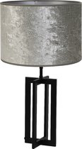 Light & Living Tafellamp Mace/Chelsea - Zwart/Zilver - Ø30x56cm -
