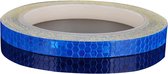 Reflecterende Tape - Blauw - 8 meter x 10 mm - Reflectie Tape - Reflector Sticker - Reflecterende Stickers Fiets - Goed Zichtbaar