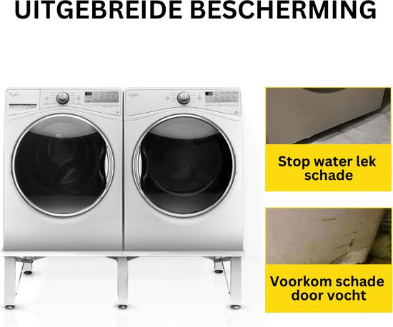 Vevor Wasmachine verhoger - Wasmachine Kast - Wasmachine Meubel - Wasmachine Ombouw - Wasmachine Verhoger - Wasmachine & Droger - 30 Cm - Wit