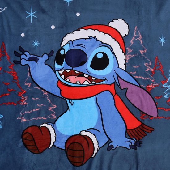 Parure de lit polaire de Noël Stitch Disney , 135x200 cm, OEKO