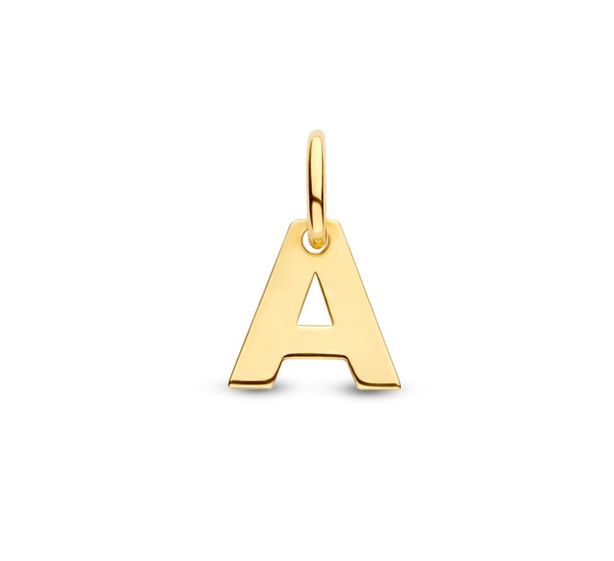 Letter Hanger in massief 14 Karaat Goud