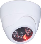 Relaxdays dummy dome camera - wit - met led - nep camera - fake beveiligingscamera