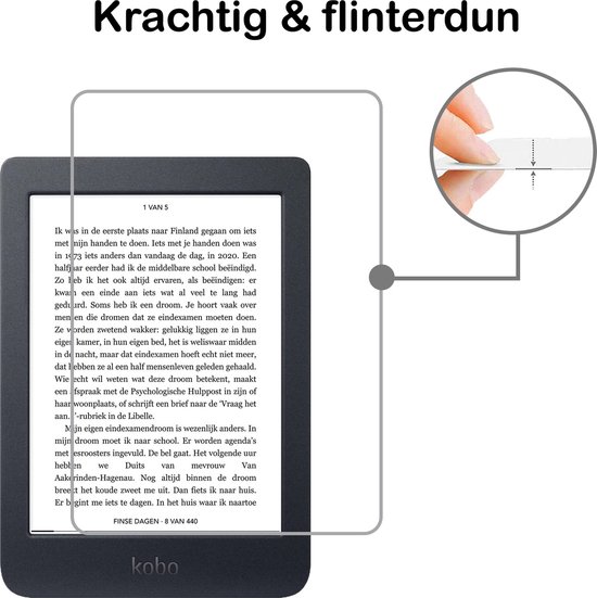 Screenprotector Geschikt voor Kobo Nia Screenprotector Gehard Glas Tempered Glass - Screenprotector Geschikt voor Kobo Nia Screenprotector - 3 PACK van Merkloos — afbeelding 5