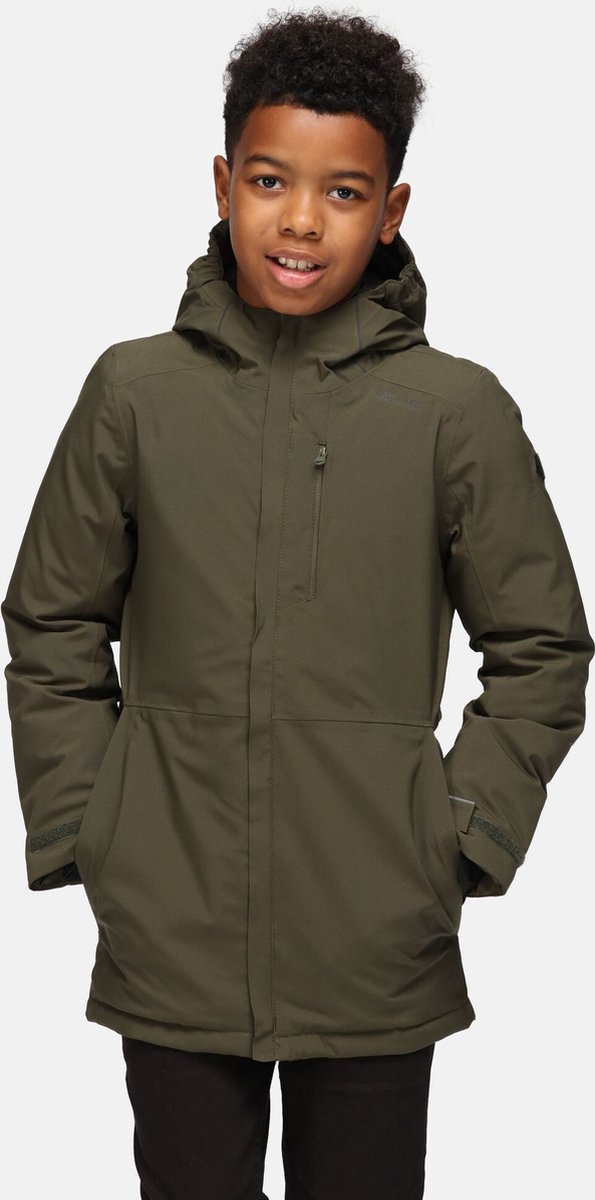 De Regatta Junior Yewbank Parka Jas - Kinderen - Waterdicht - Ademend - Donker Khaki