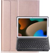Hoesje Geschikt voor iPad 10.2 2020 Hoesje Toetsenbord Hoes - Hoes Geschikt voor iPad 8 Keyboard Case Book Cover - Rosé goud