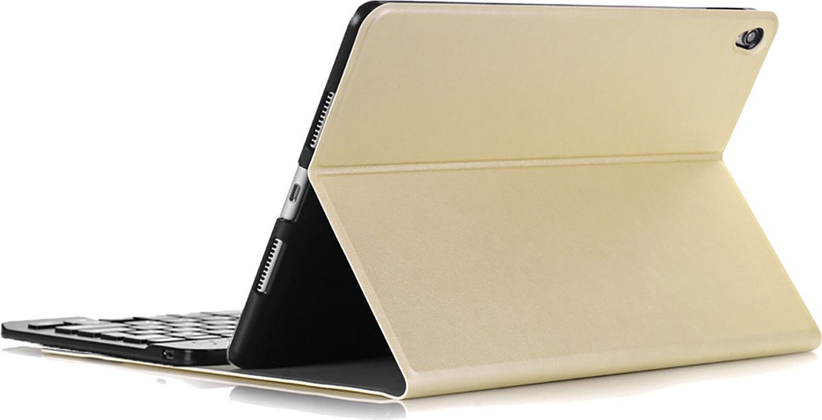 Hoesje - Geschikt voor Apple iPad 9 (2021) - 10.2 inch - 9e Generatie - Keyboard Book Cover - Toetsenbord Case - Hoes - Goud — cadeau in Telefoon & Tablet - foto 7