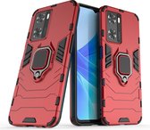 Coque Oppo A57 / A57s / A77 - Coque blindée double couche MobyDefend avec support - Rouge - Coque pour téléphone portable - Coque pour téléphone adaptée à : Oppo A57 / A57s / A77