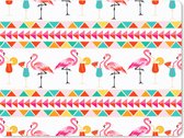 Muismat Groot - Flamingo - Zomer - Cocktail - Patroon - 40x30 cm - Mousepad - Muismat