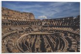 WallClassics - PVC Schuimplaat- Binnenkant van Colloseum in Rome - 60x40 cm Foto op PVC Schuimplaat