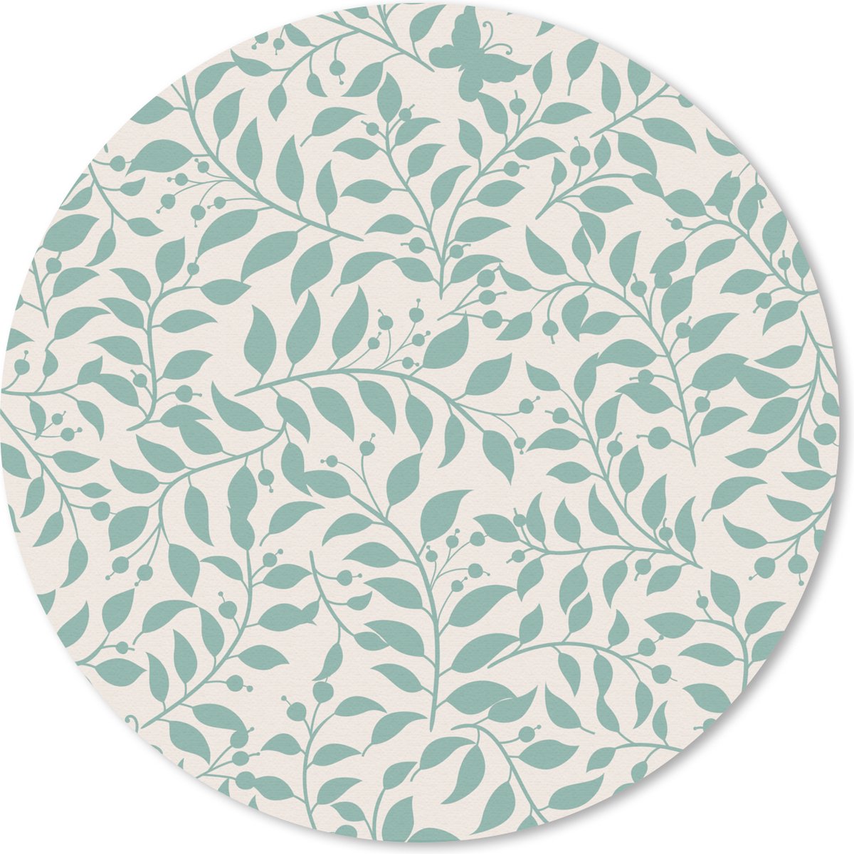 Muismat rond 20x20 cm - Mousepad Bladeren - Vintage - Patronen - Ronde muismatten