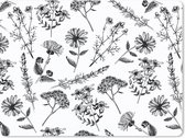 Bureau onderlegger 40x30 cm - Muismat Bloemen - Kruiden - Vintage - Patronen - Bureaulegger xl - Desk mat beschermer - Computer muismatten