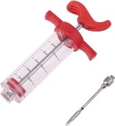 RVS Marinade Injector voor BBQ / Vlees Spuit Injectie Injector Injecteur / Meat Injection Injectiespuit met schroefnaald