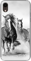 Geschikt voor iPhone XR hoesje - Paarden - Dieren - Illustratie - Siliconen Telefoonhoesje