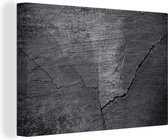 Tableau sur toile Béton - Zwart - Fissure - 90x60 cm - Décoration murale