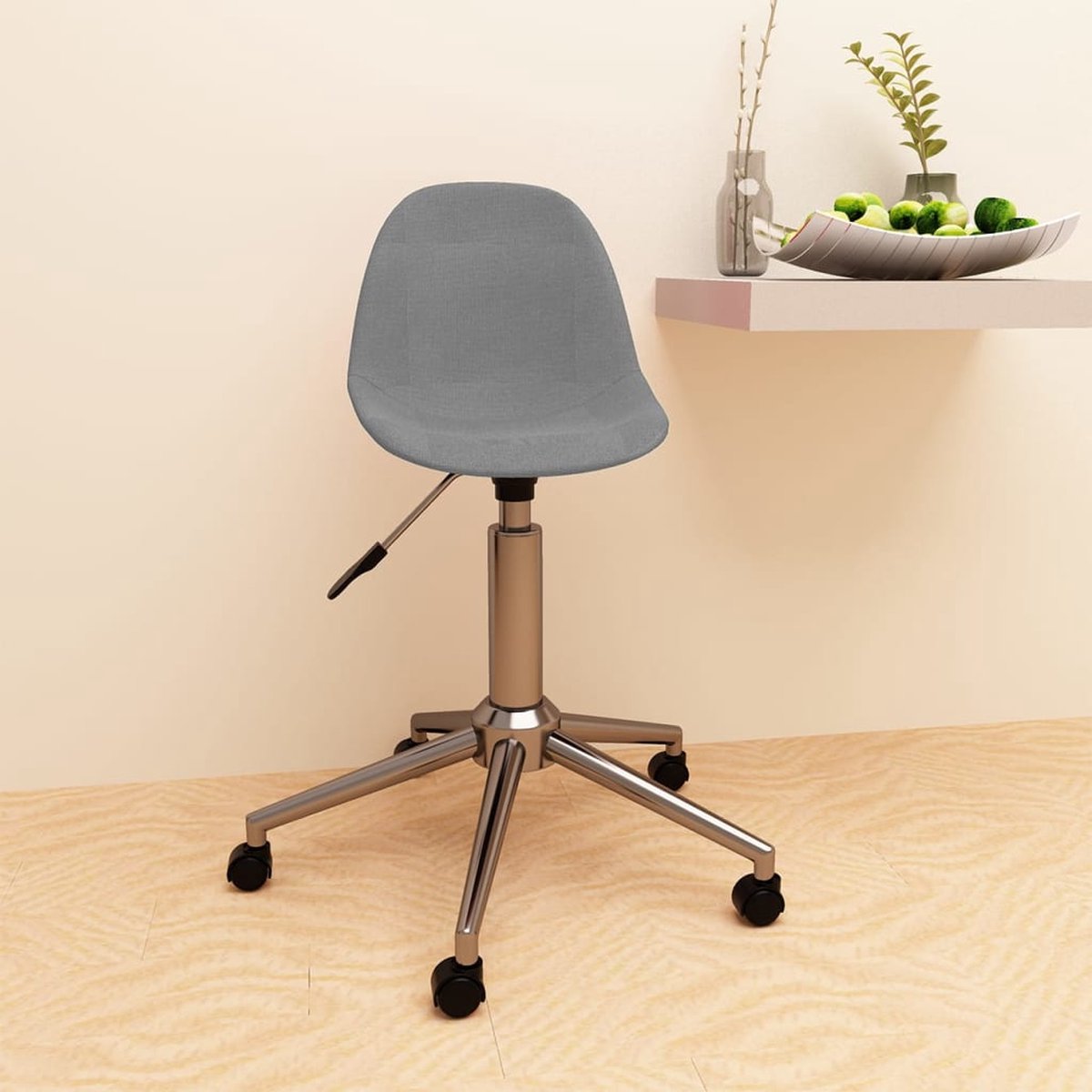 Prolenta Premium - Kantoorstoel draaibaar stof lichtgrijs