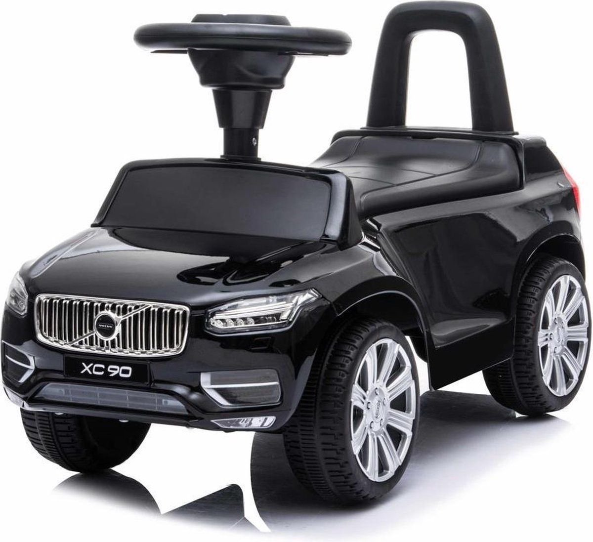 Volvo XC90 Loopauto Zwart - Speelgoed Auto Met Rugsteun - Hoogwaardige Afwerking - Veilig voor Kinderen - Voor Jongens en Meisjes