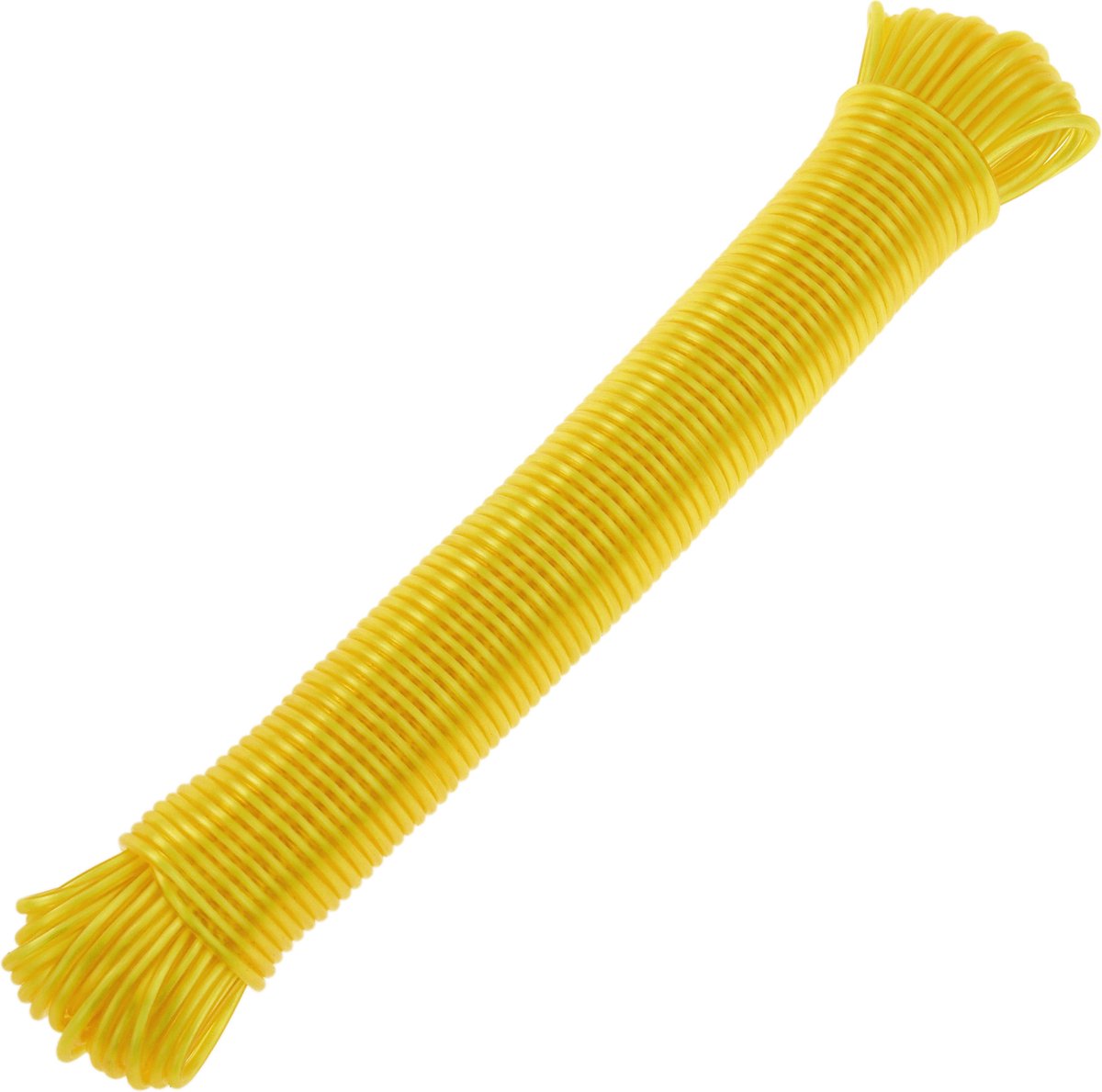 PrimeMatik - Drooglijn touw PVC met polypropyleen kern 30 m x 3 mm geel