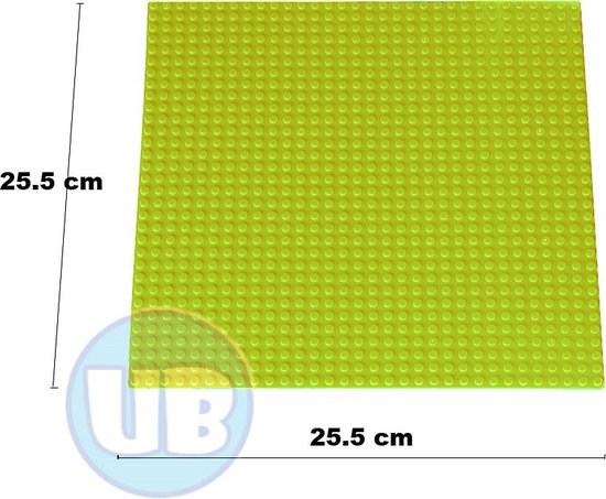 Uniblocks Classic bouwplaat lichtgroen - 25,5 x 25,5 cm | City | combineer  met Lego... | bol.com