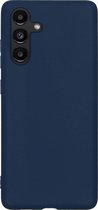 Hoesje Geschikt voor Samsung A04s Hoesje Siliconen Cover Case - Hoes Geschikt voor Samsung Galaxy A04s Hoes Back Case - Donkerblauw