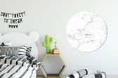 WallCircle - Stickers muraux - Cercle Papier Peint - Marbre - Wit - Grijs - Luxe - Aspect Marbre - Structure - 100x100 cm - Cercle Mural - Auto Adhésif - Sticker Papier Peint Rond XXL