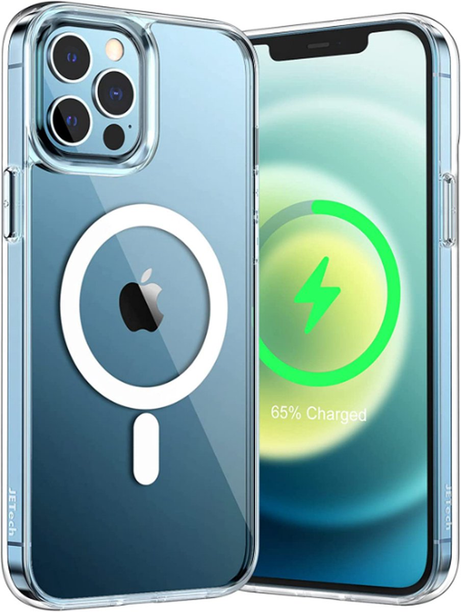 Xtabarya iphone 12/12 pro Hoesje Magnetisch met HaloLock Ring , Transparant cover iPhone 12/12 pro - Doorzichtig
