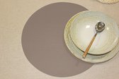 Wicotex-Placemats Uni taupe-rond-Placemat easy to clean 12stuks