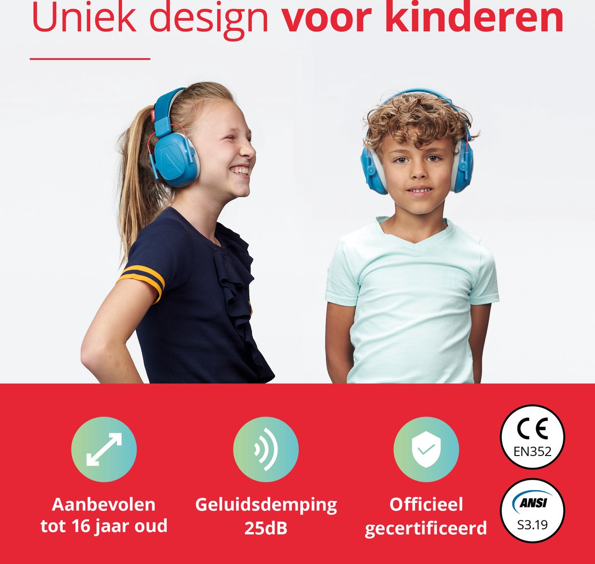 Alpine Muffy Kids Gehoorbescherming Kinderen 25 dB (5–16 Jaar) - Verstelbare Oorkappen voor Focus, School & Evenementen - Comfortabele & Opvouwbare Oorbeschermers - Blauw – foto 5