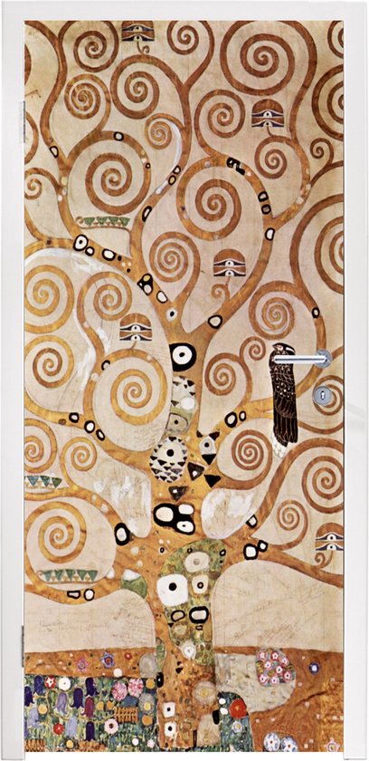 Deursticker The tree of life - Gustav Klimt - 80x205 cm - Deurposter