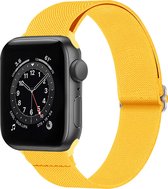 Bandje Geschikt Voor Apple Watch Bandje 42/44/45 mm Nylon Polsband Met Gesp - Horloge Bandje Geschikt Voor Apple Watch 1-8 / SE - 42/44/45 mm Bandje Stof - Geel