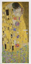 Deursticker De kus - Gustav Klimt - 90x205 cm - Deurposter