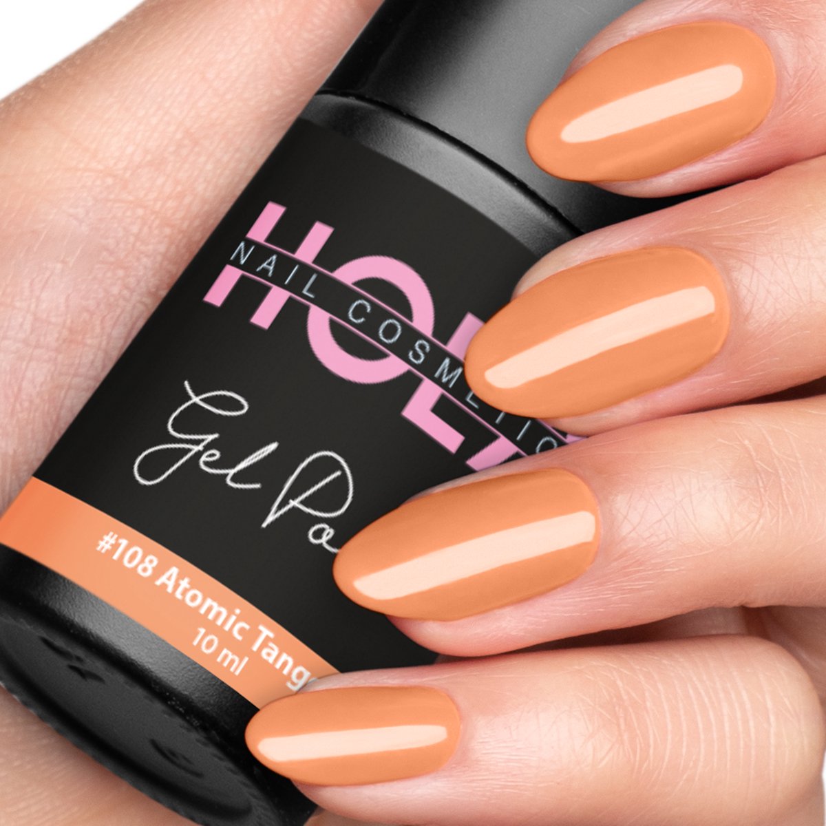 Hola Nails | Gelpolish #108 Atomic Tangerine (10ml) | Gellak voor thuis
