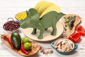Dinosaurus Tricertops - Taco Holder - Tortilla Holder - Making Tacos - Cadeau - Vert