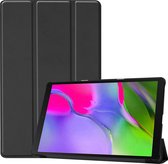 Hoes Geschikt voor Samsung Galaxy Tab A 10.1 2019 Hoes Tri-fold Tablet Hoesje Case - Hoesje Geschikt voor Samsung Tab A 10.1 2019 Hoesje Hardcover Bookcase - Zwart