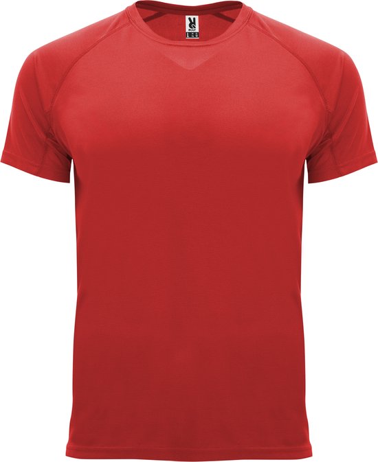 Rood unisex sportshirt korte mouwen Bahrain merk Roly maat 4XL