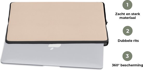 Laptop sleeve Beige Effen kleur Laptop sleeve Laptop case