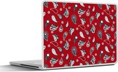 Laptop sticker - 14 inch - Bandana - Flora - Retro - Design - 32x5x23x5cm - Laptopstickers - Laptop skin - Cover