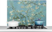 KitchenYeah - Spatscherm keuken - Spatwand - Bloemen - Van Gogh - Kunst - Oude meesters - Kookplaat achterwand - Bloesem - 100x65 cm