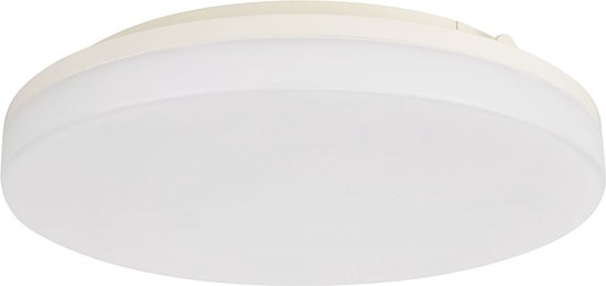 LED Plafondlamp - Plafondverlichting - Badkamerlamp - Andres - Opbouw Rond 15W - Waterdicht IP54 - Helder/Koud Wit 6400K - Mat Wit - Kunststof
