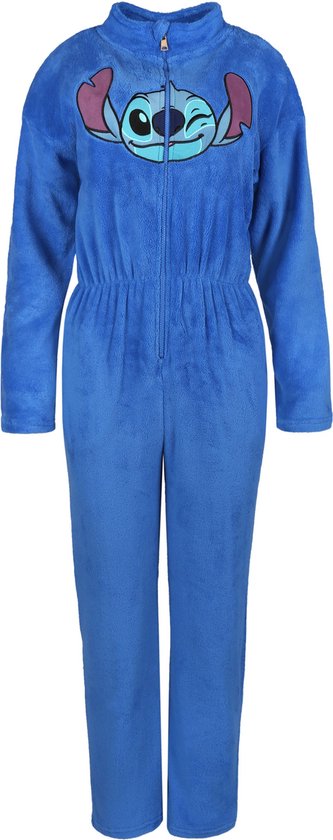 Stitch Disney - Pyjama une pièce pour femme / Combinaison de nuit pour femme avec fermeture éclair / M