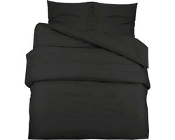 vidaXL - Dekbedovertrekset - 260x240 - cm - katoen - zwart