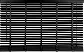 Woonexpress Houten Jaloezie Zwart - 220x180 cm (BxH) - Raamdecoratie - Lamelbreedte 50 mm - inc. Bedieningskoord en Draaistang - Eenvoudig op maat maken en monteren