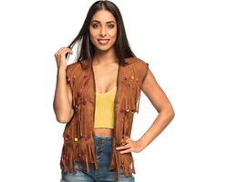 Boland - Gilet Hippie (M/L) - Volwassenen - Hippie - 60's & 70's - Hippie & Flower Power